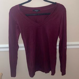 Long Sleeve Maroon T Shirt
